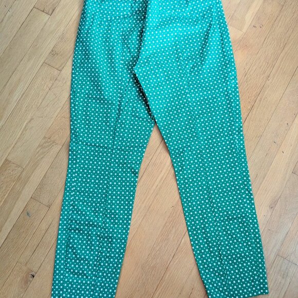 Gap Cropped Pants in Green & White - SZ 6 - Picture 4 of 8